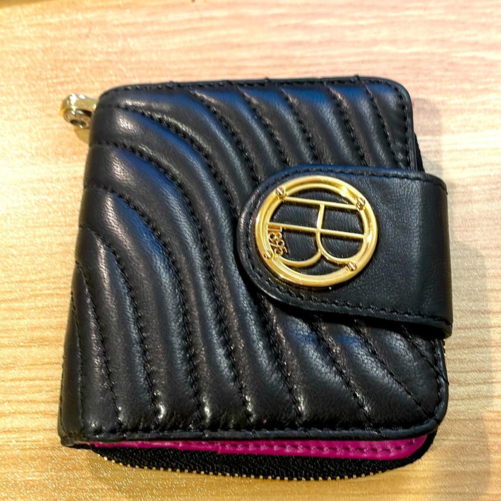 Henri Bendel Black Leather Wallet